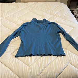 BUNDLE 3/$10!! Croft & Barrow Blue Long Sleeve Quarterzip